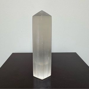 Large Genuine Polished White Selenite Tower